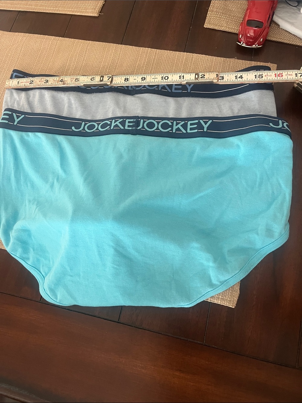 Jockey Men' no fly pouch Briefs Aqua BlueLight Gray (2-Pack)men’s large - Picture 5 of 5